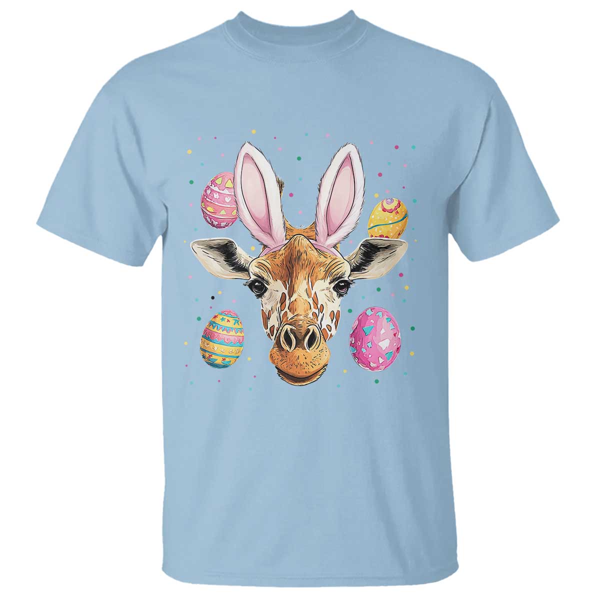 Funny Giraffe Bunny T Shirt Happy Easter Day Sunday