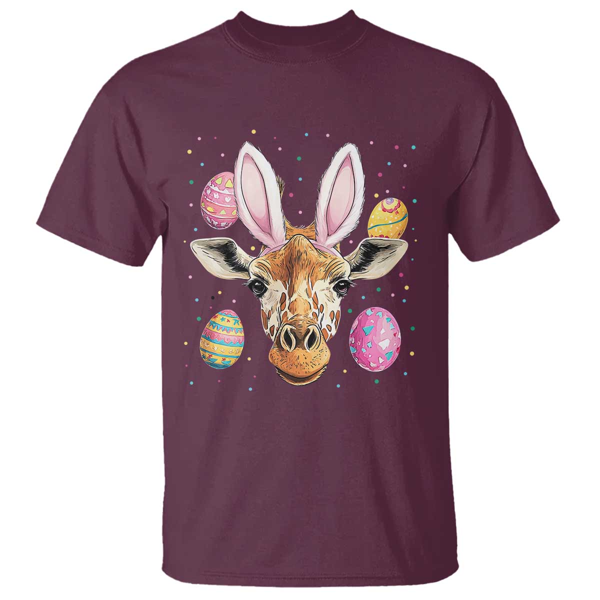 Funny Giraffe Bunny T Shirt Happy Easter Day Sunday