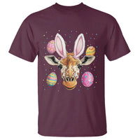 Funny Giraffe Bunny T Shirt Happy Easter Day Sunday