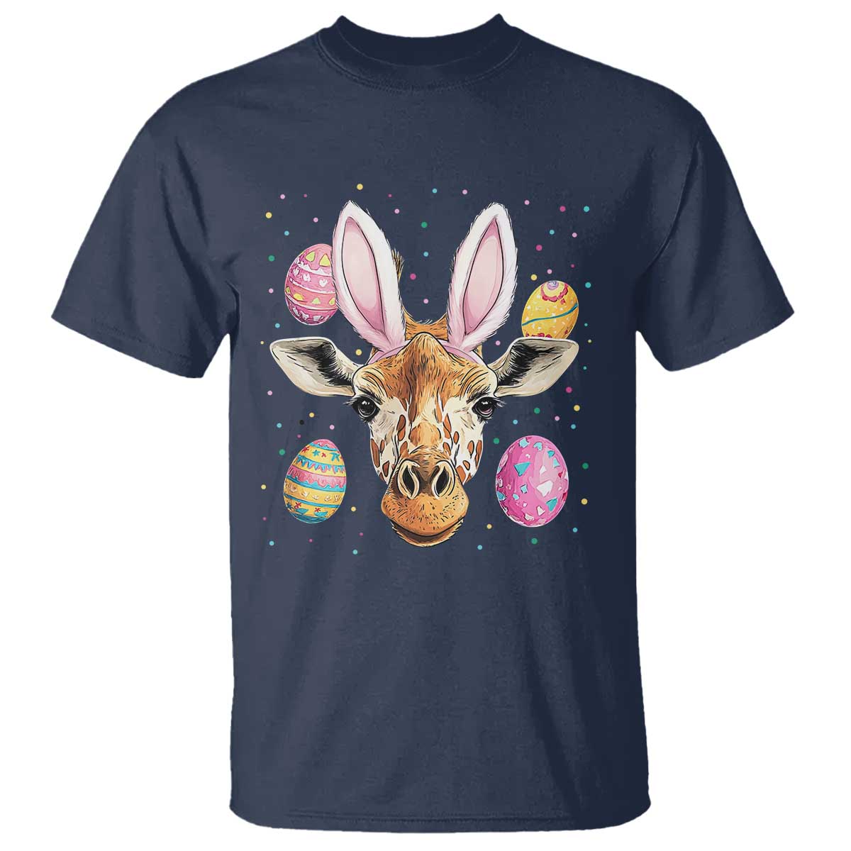 Funny Giraffe Bunny T Shirt Happy Easter Day Sunday