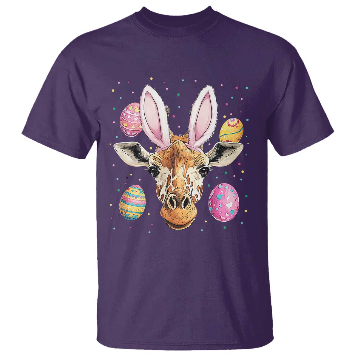Funny Giraffe Bunny T Shirt Happy Easter Day Sunday