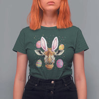 Funny Giraffe Bunny T Shirt For Women Happy Easter Day Sunday