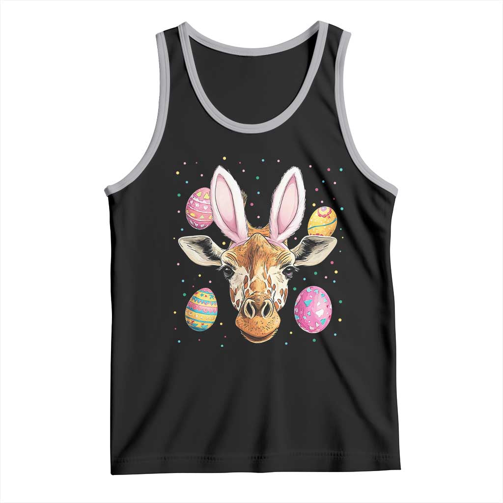 Funny Giraffe Bunny Tank Top Happy Easter Day Sunday