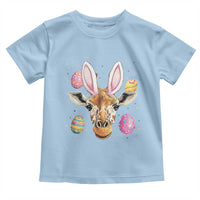 Funny Giraffe Bunny Toddler T Shirt Happy Easter Day Sunday