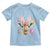 Funny Giraffe Bunny Toddler T Shirt Happy Easter Day Sunday