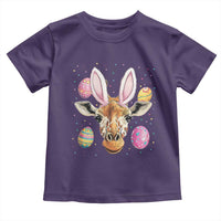 Funny Giraffe Bunny Toddler T Shirt Happy Easter Day Sunday