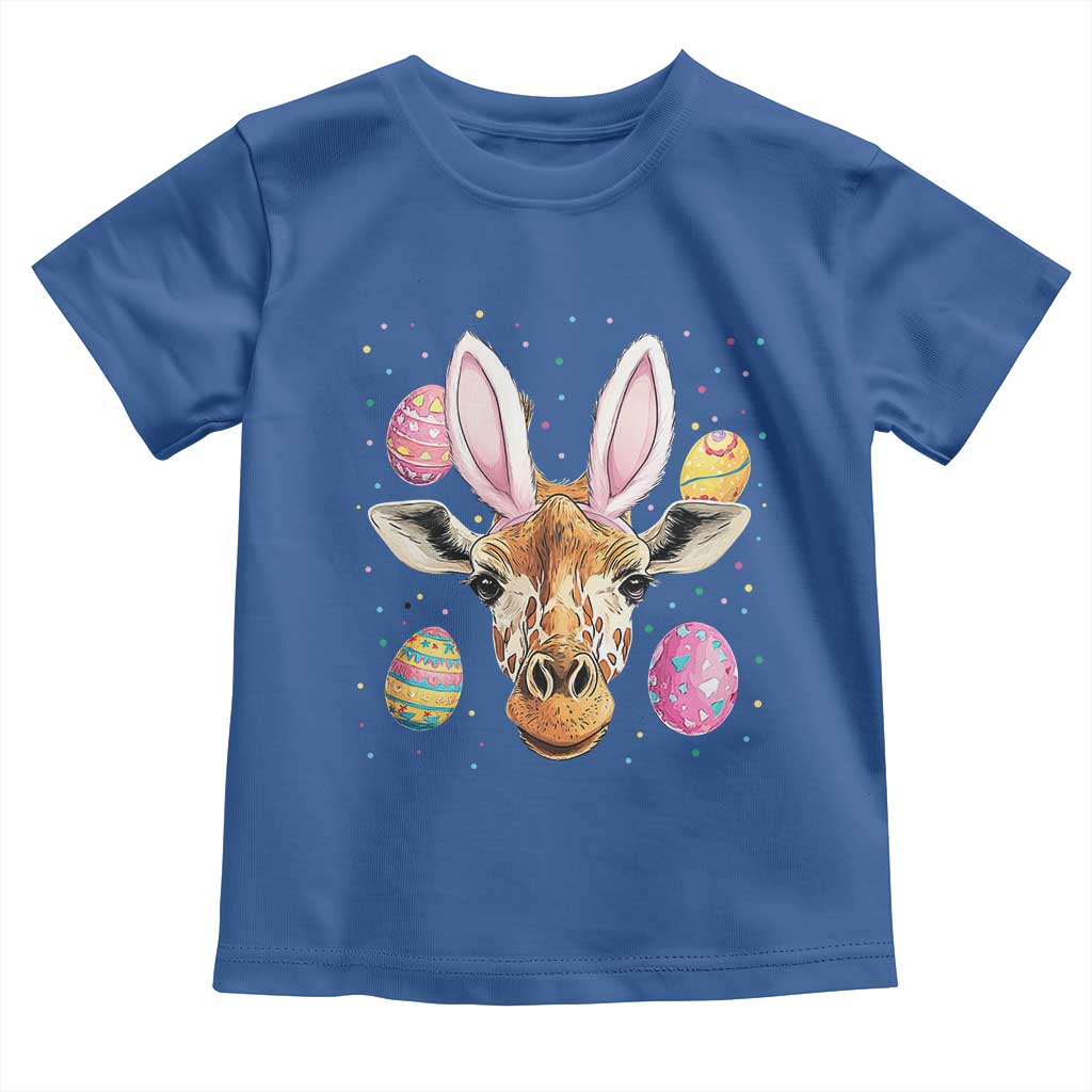 Funny Giraffe Bunny Toddler T Shirt Happy Easter Day Sunday