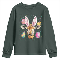 Funny Giraffe Bunny Youth Sweatshirt Happy Easter Day Sunday