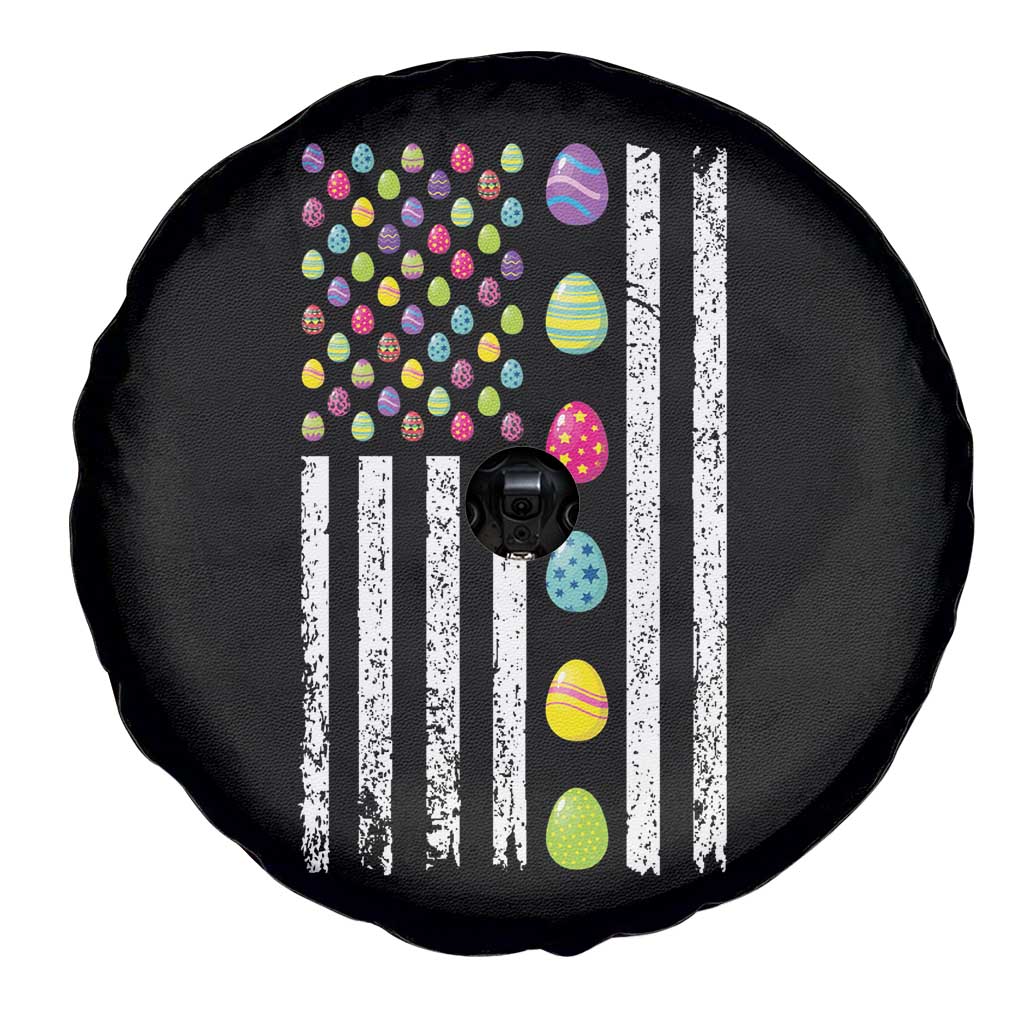 Easter Eggs American Flag Patriotic Spare Tire Cover Happy Easter Day