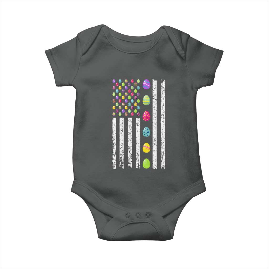 Easter Eggs American Flag Patriotic Baby Onesie Happy Easter Day