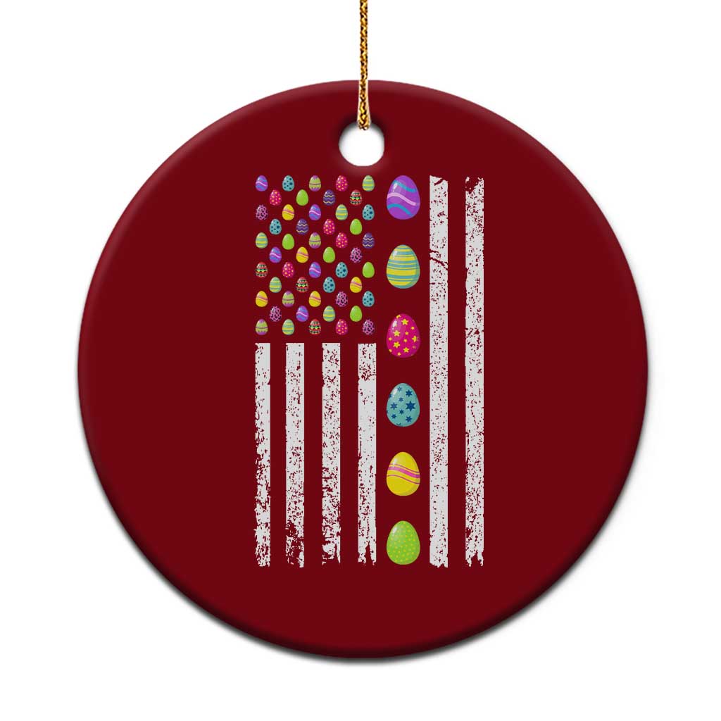Easter Eggs American Flag Patriotic Ceramic Ornament Happy Easter Day - Wonder Print Shop