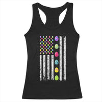 Easter Eggs American Flag Patriotic Racerback Tank Top Happy Easter Day