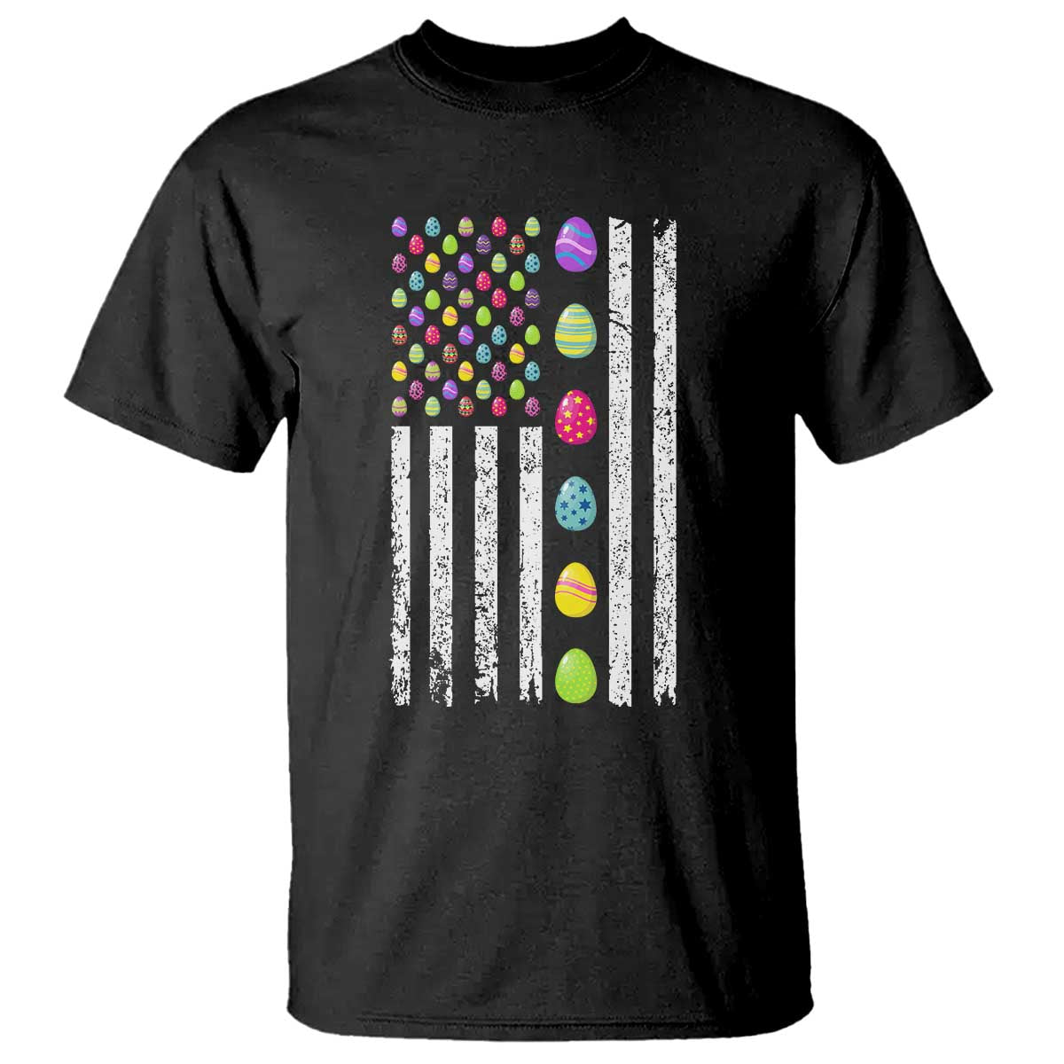 Easter Eggs American Flag Patriotic T Shirt Happy Easter Day
