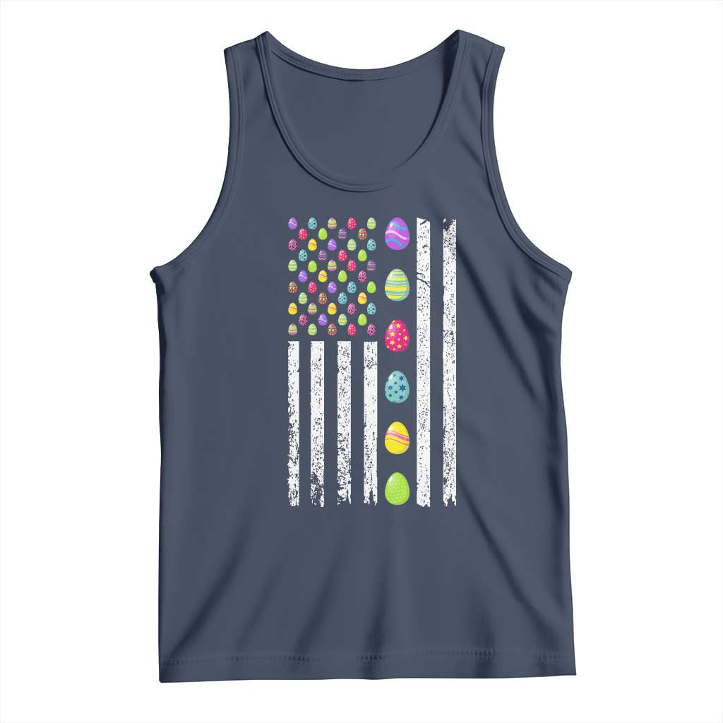 Easter Eggs American Flag Patriotic Tank Top Happy Easter Day