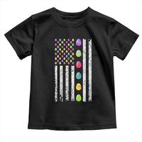 Easter Eggs American Flag Patriotic Toddler T Shirt Happy Easter Day