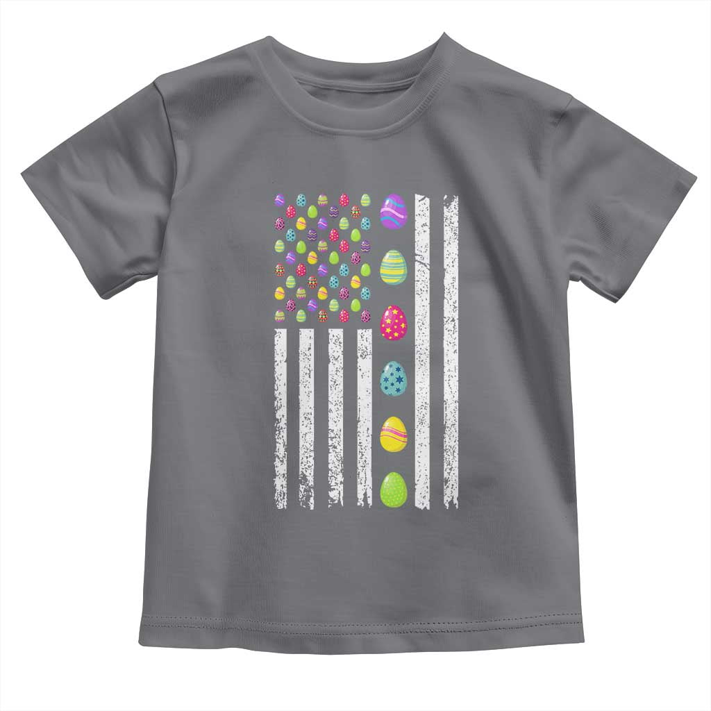 Easter Eggs American Flag Patriotic Toddler T Shirt Happy Easter Day