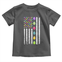 Easter Eggs American Flag Patriotic Toddler T Shirt Happy Easter Day