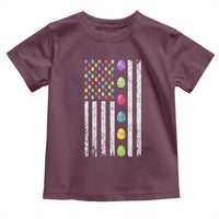 Easter Eggs American Flag Patriotic Toddler T Shirt Happy Easter Day