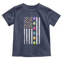 Easter Eggs American Flag Patriotic Toddler T Shirt Happy Easter Day