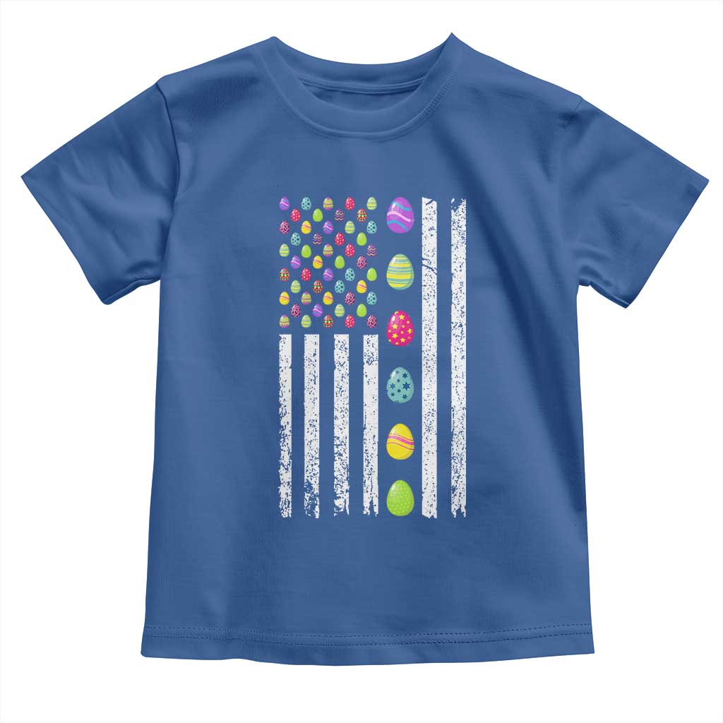 Easter Eggs American Flag Patriotic Toddler T Shirt Happy Easter Day