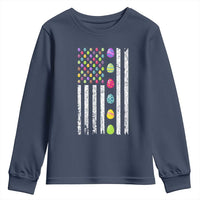 Easter Eggs American Flag Patriotic Youth Sweatshirt Happy Easter Day