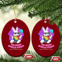 Happy 420 Easter Ceramic Ornament The Bunny Smells Funny - Wonder Print Shop