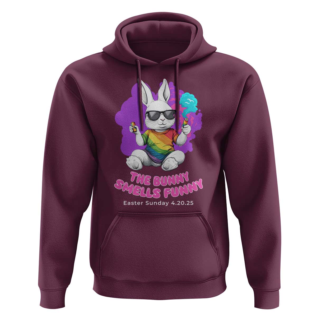 Happy 420 Easter Hoodie The Bunny Smells Funny