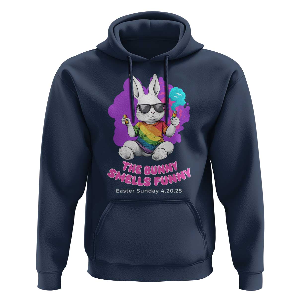 Happy 420 Easter Hoodie The Bunny Smells Funny
