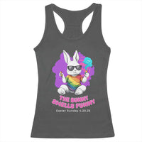 Happy 420 Easter Racerback Tank Top The Bunny Smells Funny