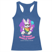 Happy 420 Easter Racerback Tank Top The Bunny Smells Funny