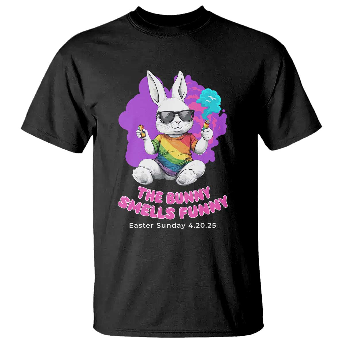 Happy 420 Easter T Shirt The Bunny Smells Funny