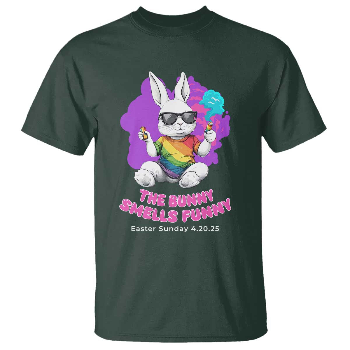 Happy 420 Easter T Shirt The Bunny Smells Funny