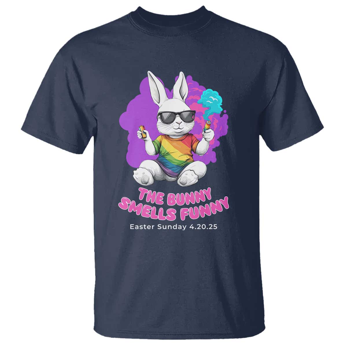 Happy 420 Easter T Shirt The Bunny Smells Funny