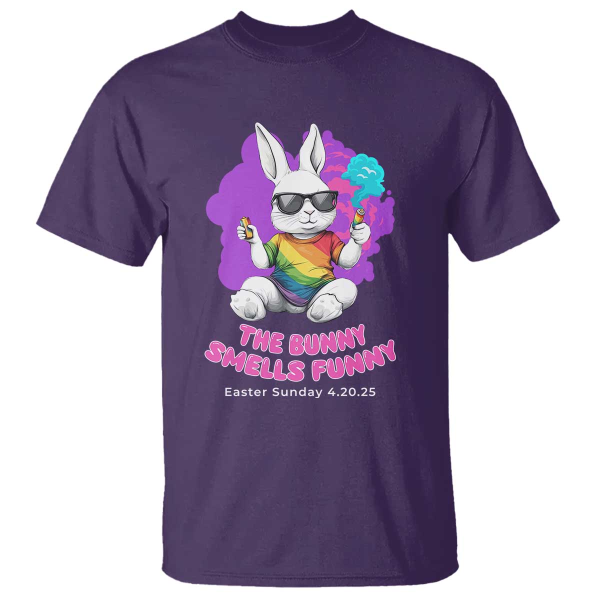 Happy 420 Easter T Shirt The Bunny Smells Funny
