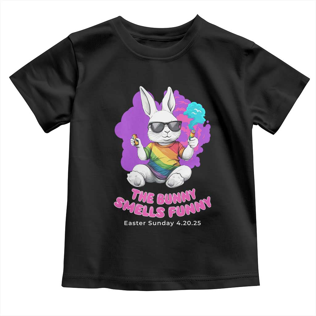Happy 420 Easter Toddler T Shirt The Bunny Smells Funny