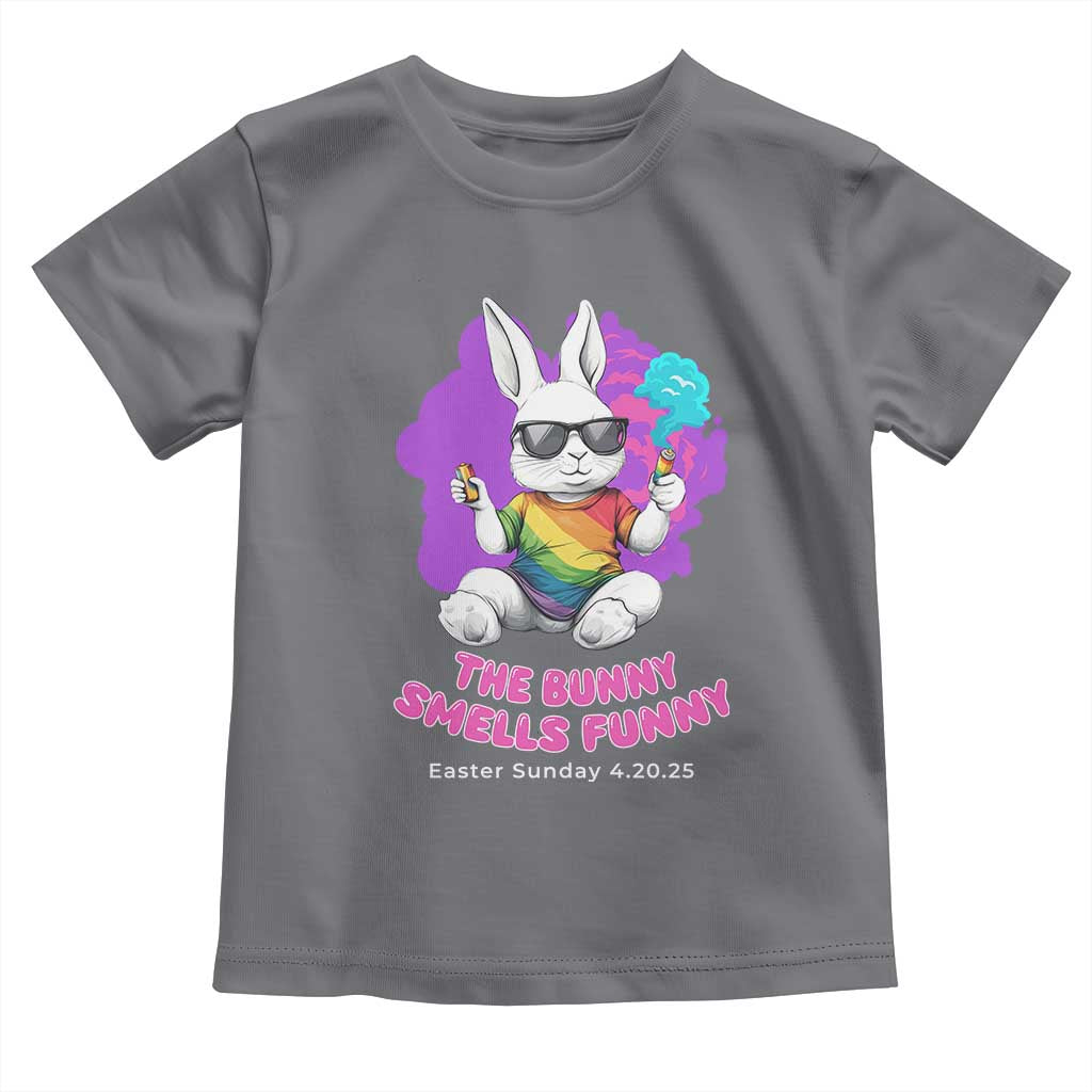 Happy 420 Easter Toddler T Shirt The Bunny Smells Funny
