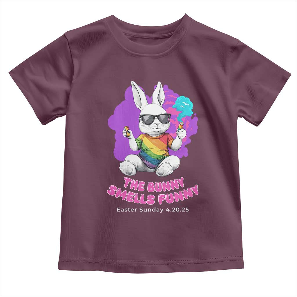 Happy 420 Easter Toddler T Shirt The Bunny Smells Funny