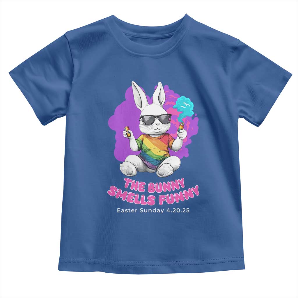 Happy 420 Easter Toddler T Shirt The Bunny Smells Funny