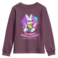 Happy 420 Easter Youth Sweatshirt The Bunny Smells Funny