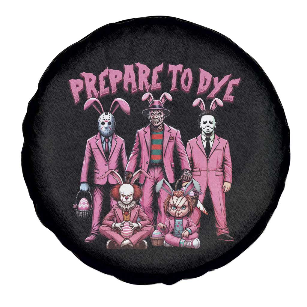 Prepare to Groovy Dye Funny Bunny Easter Spare Tire Cover Horror Dyeing Eggs