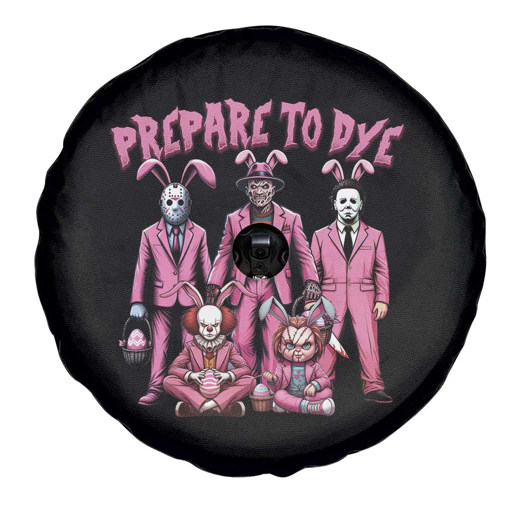Prepare to Groovy Dye Funny Bunny Easter Spare Tire Cover Horror Dyeing Eggs
