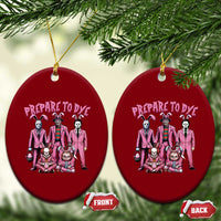 Prepare to Groovy Dye Funny Bunny Easter Ceramic Ornament Horror Dyeing Eggs - Wonder Print Shop