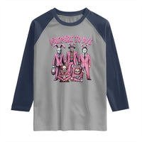 Prepare to Groovy Dye Funny Bunny Easter Raglan Shirt Horror Dyeing Eggs