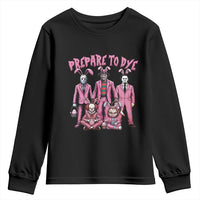 Prepare to Groovy Dye Funny Bunny Easter Youth Sweatshirt Horror Dyeing Eggs