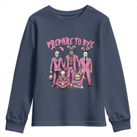 Prepare to Groovy Dye Funny Bunny Easter Youth Sweatshirt Horror Dyeing Eggs