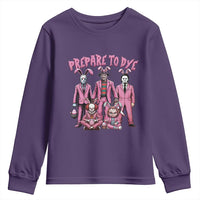 Prepare to Groovy Dye Funny Bunny Easter Youth Sweatshirt Horror Dyeing Eggs