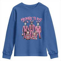 Prepare to Groovy Dye Funny Bunny Easter Youth Sweatshirt Horror Dyeing Eggs
