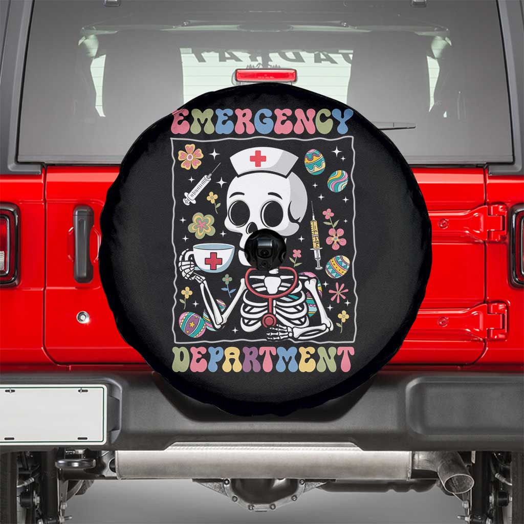 Emergency Department Skeleton Nurse Easter Spare Tire Cover ER Nursing Room