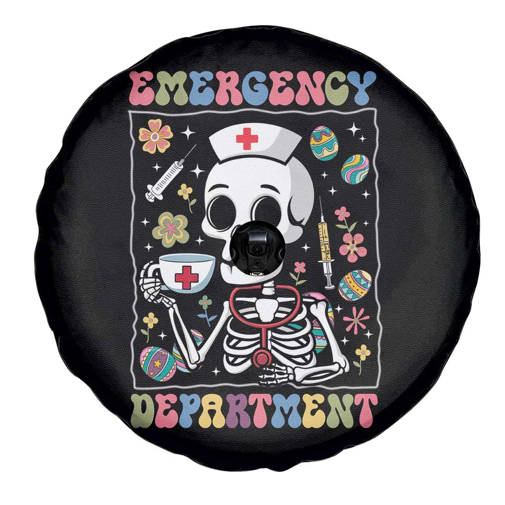 Emergency Department Skeleton Nurse Easter Spare Tire Cover ER Nursing Room
