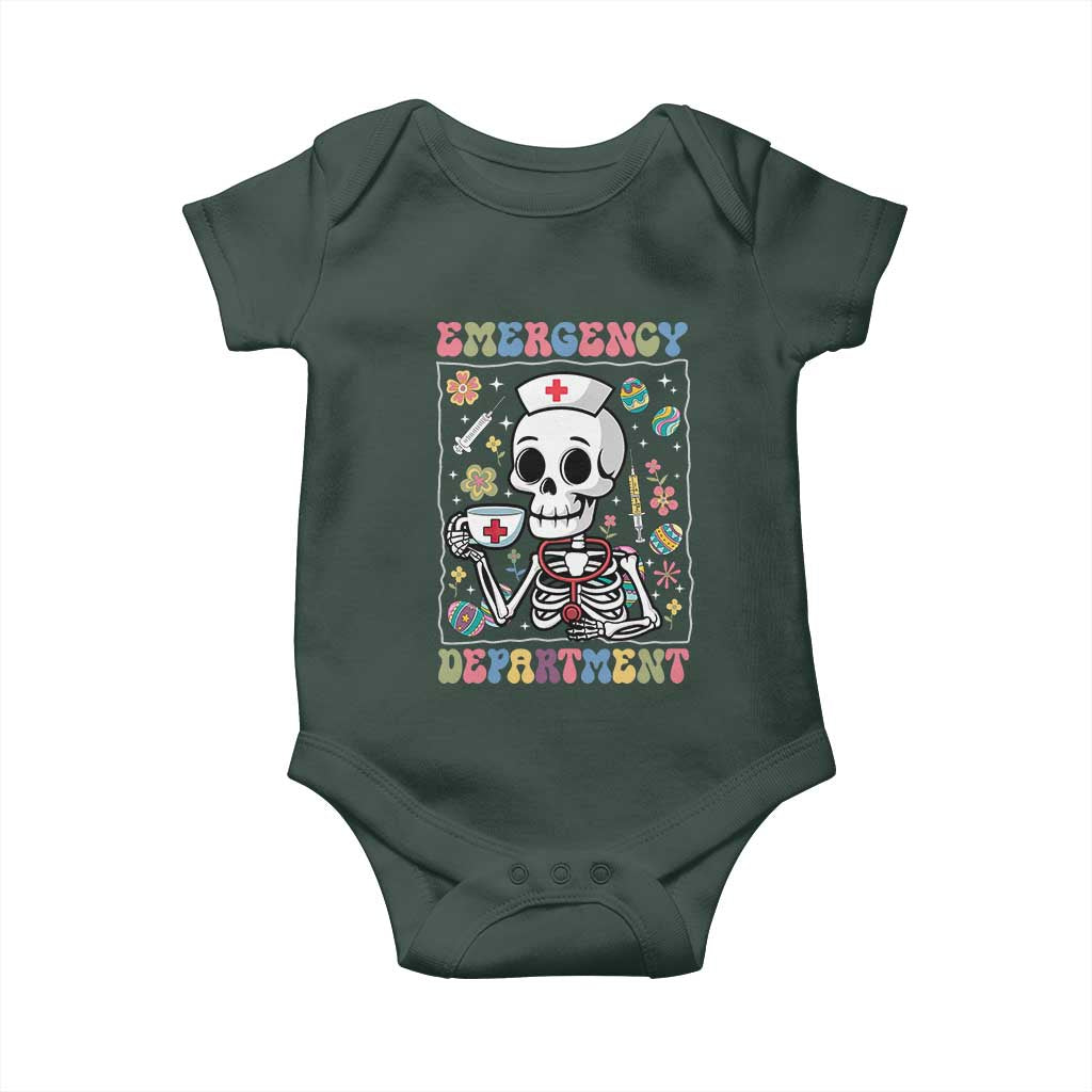 Emergency Department Skeleton Nurse Easter Baby Onesie ER Nursing Room